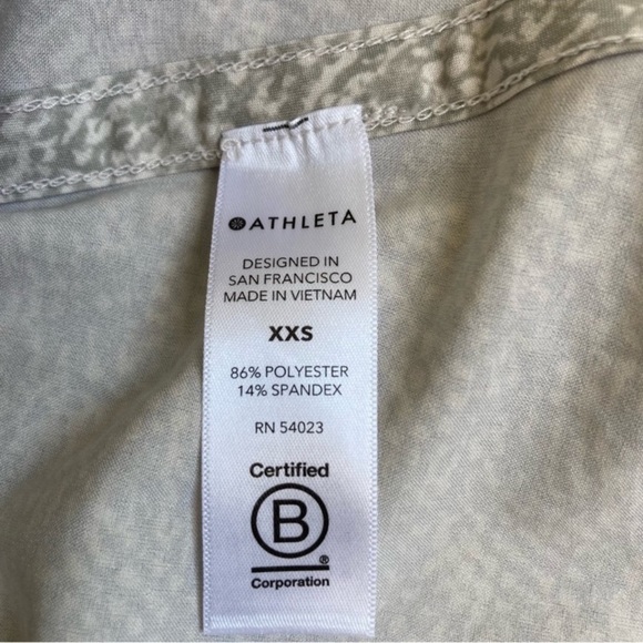 Athleta ‘Zuma’ Relaxed Long Sleeve Blouse Collared Tunic Shirt in Viper Grey - Picture 16 of 16